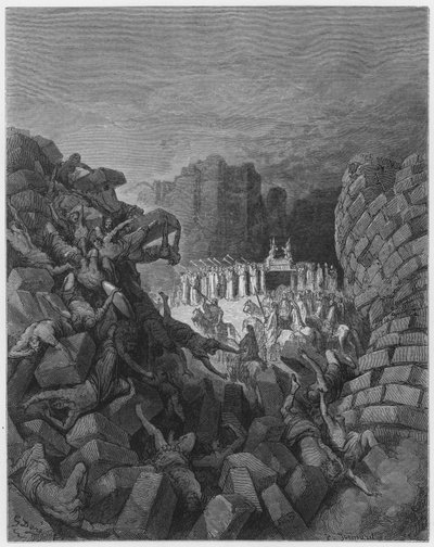 Le mura di Gerico cadono da Gustave Dore